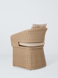 John Lewis Haven Woven Garden Dining Chair, Set of 2, Sandstone - thumbnail 4