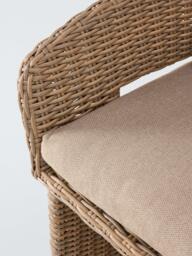 John Lewis Haven Woven Garden Dining Chair, Set of 2, Sandstone - thumbnail 5