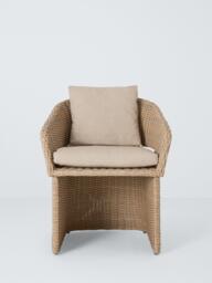 John Lewis Haven Woven Garden Dining Chair, Set of 2, Sandstone - thumbnail 2