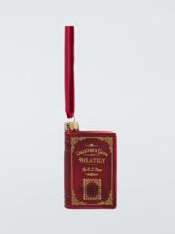 John Lewis The Curator Book Bauble, Red