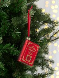 John Lewis The Curator Book Bauble, Red - thumbnail 2
