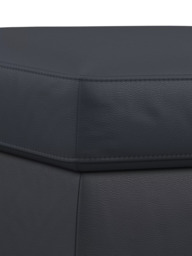 John Lewis Camden Leather Storage Footstool, Dark Leg - thumbnail 6