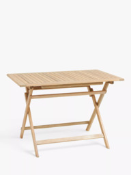 John Lewis Acacia Wood Foldable 4-Seater Garden Dining Table & Chairs Set, Natural - thumbnail 3