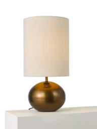 John Lewis Pebble Table Lamp, Patina Brass - thumbnail 1