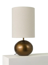 John Lewis Pebble Table Lamp, Patina Brass - thumbnail 3