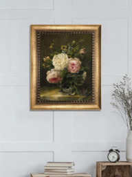 Brookpace Lascelles 'Still Life of Flowers in Vase' Framed Canvas Print, 64 x 54cm - thumbnail 2