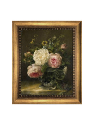 Brookpace Lascelles 'Still Life of Flowers in Vase' Framed Canvas Print, 64 x 54cm - thumbnail 1