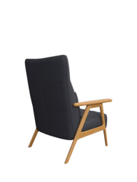 John Lewis Hendricks High Back Leather Accent Chair, Light Leg - thumbnail 4
