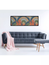 John Lewis British Library 'Textile Archive I' Framed Print, 43.5 x 123.5cm, Orange/Multi - thumbnail 2