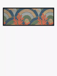 John Lewis British Library 'Textile Archive I' Framed Print, 43.5 x 123.5cm, Orange/Multi - thumbnail 1