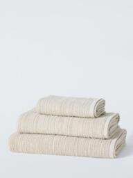 John Lewis Woven Textured Towels