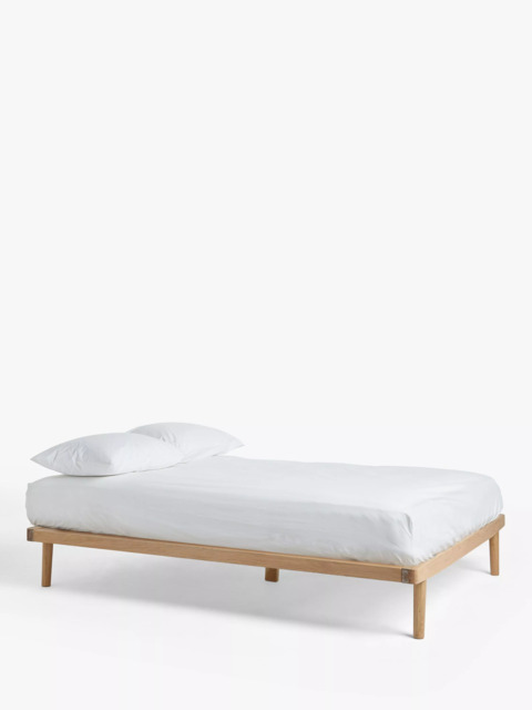 John Lewis Bow Platform Bed Frame, Double, Oak/Natural - image 1