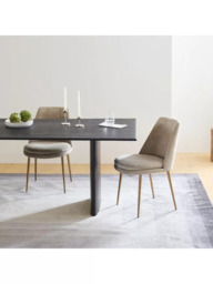 west elm Finley Dining Chair, Dune/Light Bronze - thumbnail 2