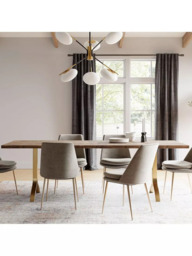 west elm Finley Dining Chair, Dune/Light Bronze - thumbnail 3