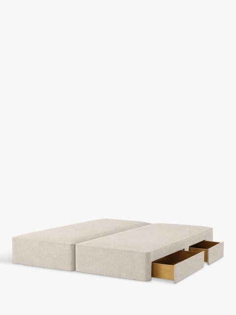 John Lewis Pocket Sprung Upholstered Continental 2+2 Drawer Divan Base, Super King Size