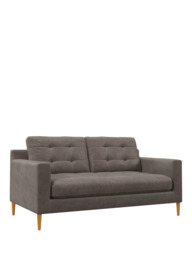 John Lewis Draper II Medium 2 Seater Leather Sofa, Light Leg - thumbnail 1