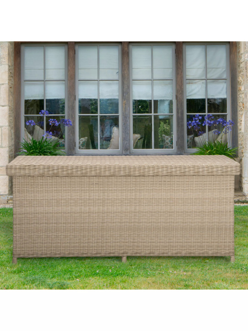 Bramblecrest Chedworth Large Garden Cushion Storage Box, Sandstone