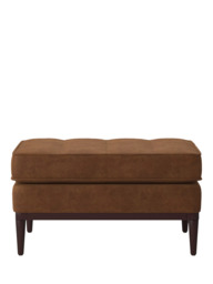 Swyft Model 02 Faux Leather Chaise Piece/Footstool, Chestnut - thumbnail 1