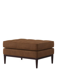 Swyft Model 02 Faux Leather Chaise Piece/Footstool, Chestnut - thumbnail 2