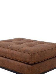 Swyft Model 02 Faux Leather Chaise Piece/Footstool, Chestnut - thumbnail 3