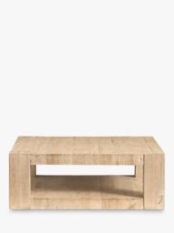 Pottery Barn Rockport Square Coffee Table, Pale Sand