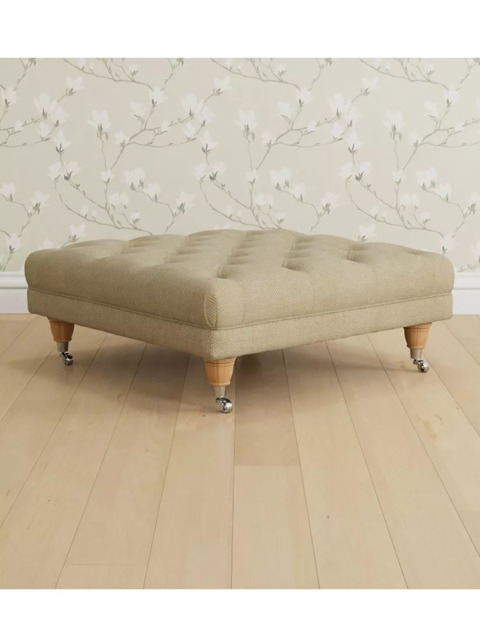 Laura Ashley Gloucester Footstool, Oak Leg - image 1