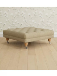 Laura Ashley Gloucester Footstool, Oak Leg - thumbnail 1