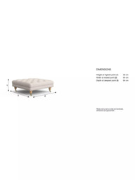 Laura Ashley Gloucester Footstool, Oak Leg - thumbnail 2