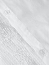 John Lewis Hemsby Pure Cotton Embroidered Percale Duvet Cover Set, White - thumbnail 4