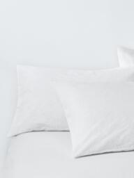 John Lewis Hemsby Pure Cotton Embroidered Percale Duvet Cover Set, White - thumbnail 3