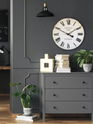 Lascelles Personalised Smiths Roman Numeral Wall Clock, 50cm, Antique White - thumbnail 4
