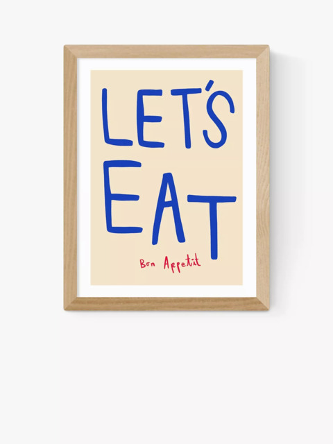 EAST END PRINTS SimplyExtraJordanary 'Let's Eat' Framed Print