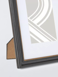 "John Lewis Georgian Wood Photo Frame & Mount, 5 x 7"" (13 x 18cm), Black/Gold" - thumbnail 2