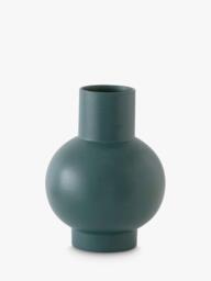raawii Strøm Large 	Earthenware Vase, H24cm, Green Gables - thumbnail 1