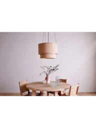 nkuku Darat Mango Wood and Jute Ceiling Light, Natural - thumbnail 4