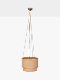 nkuku Darat Mango Wood and Jute Ceiling Light, Natural - thumbnail 1
