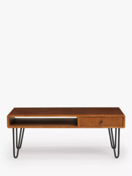 John Lewis Hairpin Coffee Table, Dark Oak - thumbnail 2