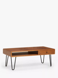 John Lewis Hairpin Coffee Table, Dark Oak - thumbnail 1