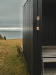 Nordlux Aludra Ribbed Outdoor Double Wall Light, Black - thumbnail 4
