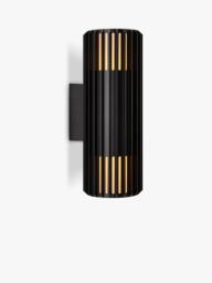 Nordlux Aludra Ribbed Outdoor Double Wall Light, Black