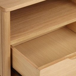 John Lewis Bow 1 Drawer Bedside Table, Natural - thumbnail 5