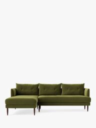 Swoon Kalmar Grand 4 Seater LHF Chaise End Sofa, Dark Leg