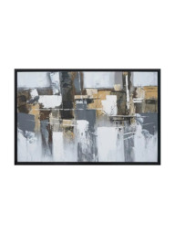 John Lewis 'Storm' Hand Painted Textured Framed Canvas, 72 x 112cm, Brown/Multi - thumbnail 1