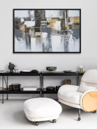 John Lewis 'Storm' Hand Painted Textured Framed Canvas, 72 x 112cm, Brown/Multi - thumbnail 3