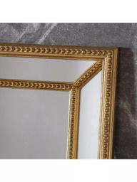 Gallery Direct Sinatra Rectangular Decorative Beaded Wall Mirror, 121 x 80cm, Gold - thumbnail 3