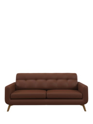 John Lewis Barbican Grand 4 Seater Leather Sofa, Light Leg - thumbnail 5