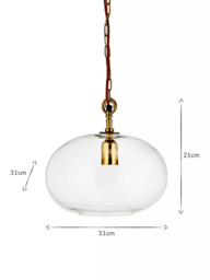 nkuku Otoro Glass Round Pendant Light, Small - thumbnail 5