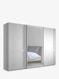 John Lewis Marlow 300cm Mirrored Sliding Door Wardrobe - thumbnail 1