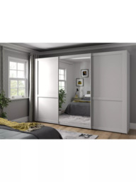 John Lewis Marlow 300cm Mirrored Sliding Door Wardrobe - thumbnail 3