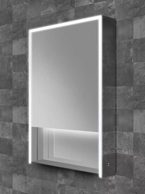 John Lewis Shelf Single Mirrored and Illuminated Bathroom Cabinet - image 1
